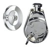 BBC SBC Chevy Chrome Saginaw Style Power Steering Pump w/Single