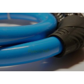 PeachCraft CYCLKD4002 Bicycle Cable Lock, Wire Lock, Dial Type, 4 Digits, Freely Set Dial Number, Colorful, Cute, Small, Lightweight, 5 Colors (Blue (Blue)