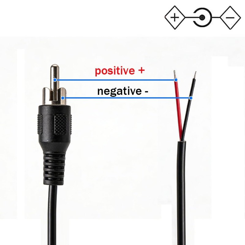 Jienk 4PCS 24AWG 1FT RCA Male to Speaker Wire Pigtail