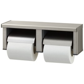 LIXIL(リクシル) INAX 棚付ワンタッチ式 2連紙巻器 ステンレス(ヘアライン) CF-63HS