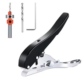 YUENTOEN Single Hole Punch, 8MM Heavy Duty Hole Puncher with Countersink Drill and Hex Wrench, Paper Punch Pliers for Tags Paper Cards Plastic Cardboard