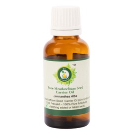 R V Essential Pure Meadowfoam Carrier Oil 10ml (0.338oz)- Limnanthes Alba (100% Pure and Natural Cold Pressed)