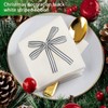 Mupera Black & White Striped Wired Ribbon - 1" x