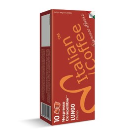 Italian Coffee for Espresso Lovers pods compatible with Nespresso Original machines, Italian Expresso capsules (100 Lungo regular pods, 100 Count (Pack of 1))