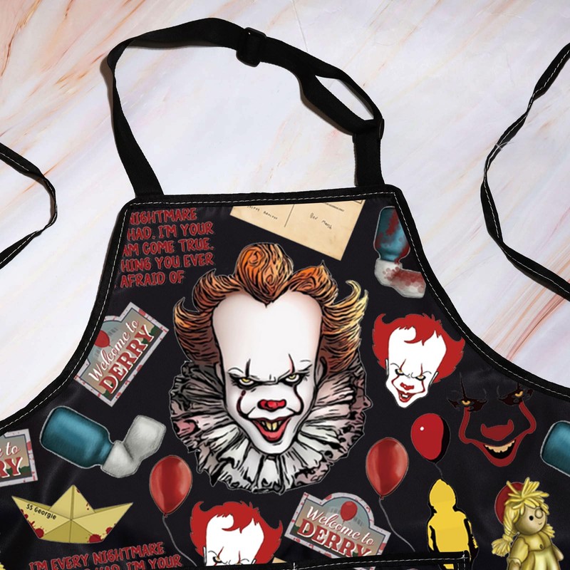 WZMPA Horror Clown Cooking Apron Horror Clown Lover Gift Welcome