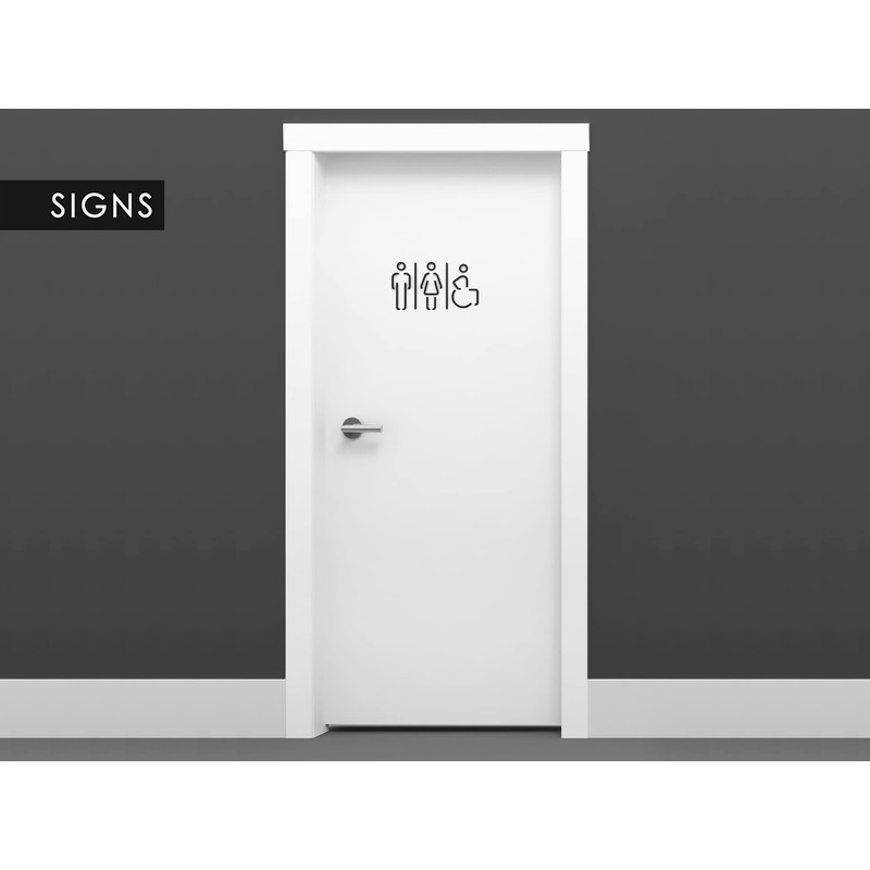 3DP Signs - Relief Symbols for Bathroom Men Women Disabled