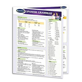 Spanish Grammar Guide - Language Quick Reference Guide by Permacharts