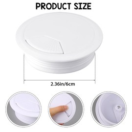 2PCS Cable Grommets 60mm 2-3/8 Inch White Desk Hole Grommet Cord Cable Table Grommet Desk Wire Hole Plug Cover for Cables and Cords Management