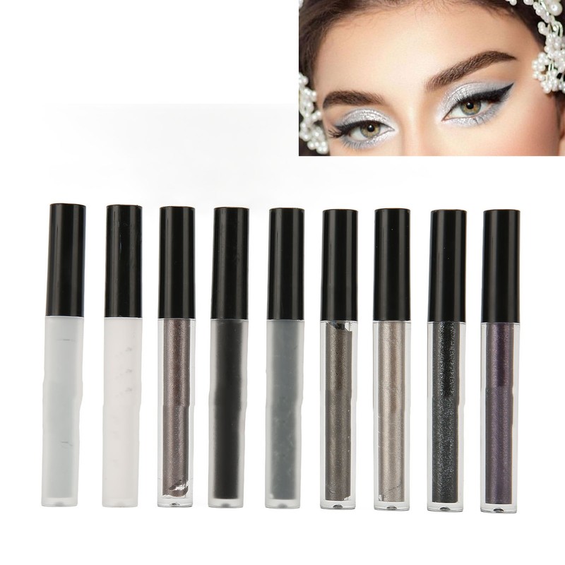 9Pcs Household Liquid Eye Shadow Set Makeup Shine Finish Matte