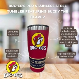 Yukon Outfitters Buc-ee's Red Stainless Steel Tumbler Double Wall Vacuum Insulated, 20 oz