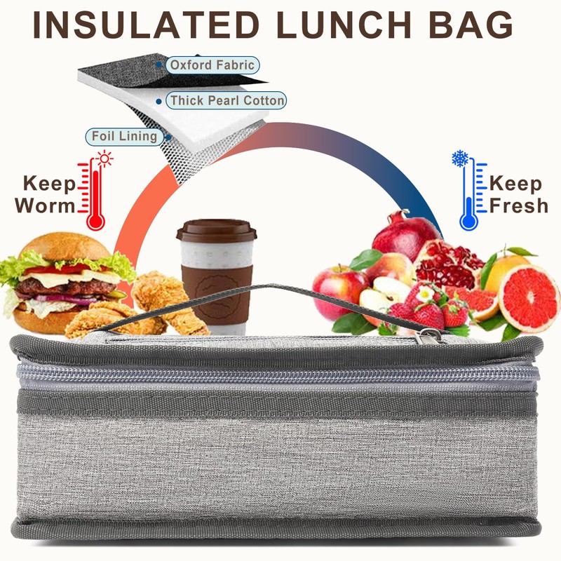 FlowFly Small Insulated Lunch box Portable Soft Bag Mini Cooler