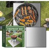 Fire Pit Mat,100x100cm Fi/Reproof Heat Resistant BBQ &Grill Mat for