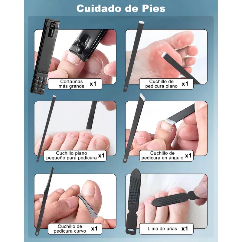 Manicura Y Pedicura Set Manicura Multifuncional Lonk 28 Pcs ZJQD-28