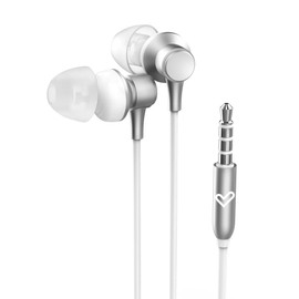 Energy Sistem Metallized 3.5mm Aluminium Recycled Plastic In-Ear Headphones with Microphone - White