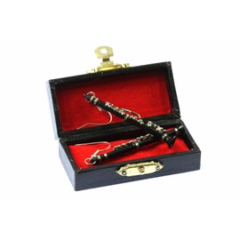 Miniblings Clarinet Instrument with Box Earrings – Handmade Fashion Jewellery I Orchestra Clarinetist Band Jazz – Earrings Silver-Plated, Metal