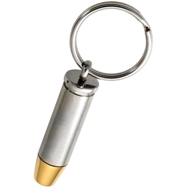 Memorial Gallery MG3269 Two-Tone Warhead Bullet Cremation Keychain