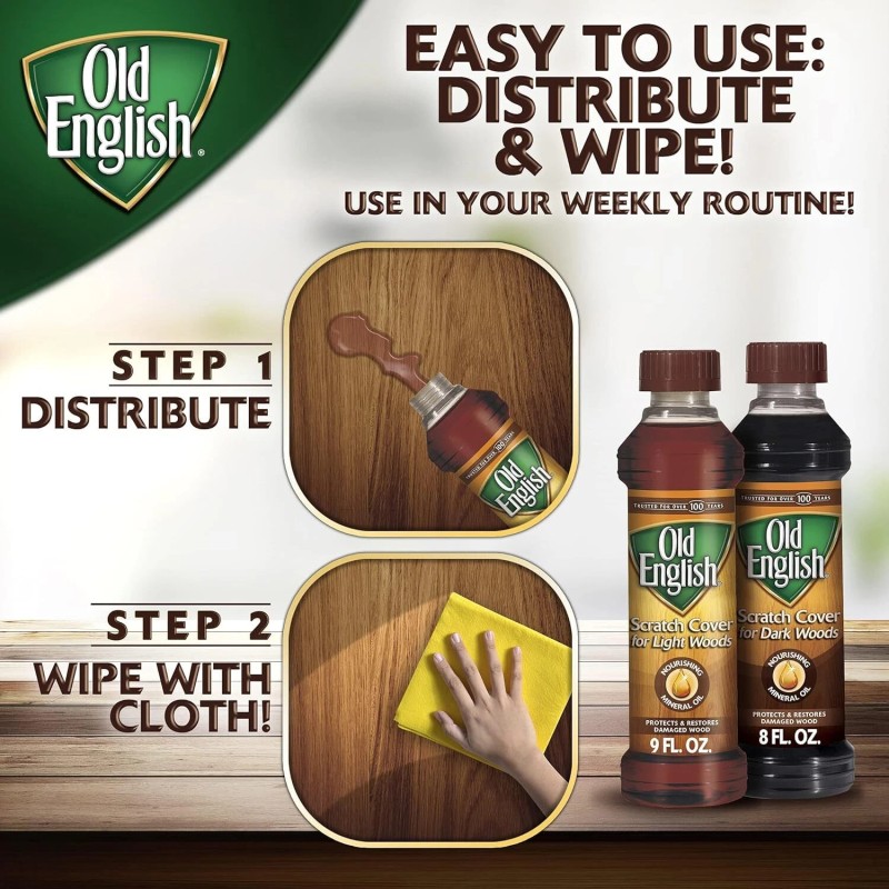Reckitt Old English 75144 Scratch Cover For Dark Woods, 8oz