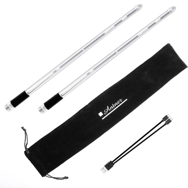Rechargeable LED Light Up Drum Sticks 15 Color Changing Drumsticks
