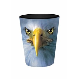 JUST FUNKY Eagle Face 2oz Shot Glass