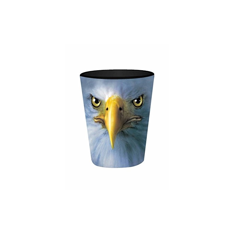 JUST FUNKY Eagle Face 2oz Shot Glass