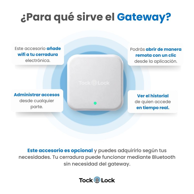 Tock Lock - Cerradura Electrónica Inteligente para puerta principal exterior