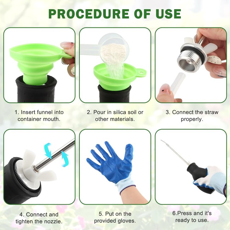 Diatomaceous Earth Powder Duster,Garden Powder Applicator Dispenser