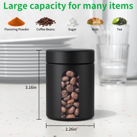 Urekt Glass Storage Jar (4 oz), 2 Pack Premium Smell Proof Visual Container with Child Resistant Cap, Small Waterproof Bottle Multipurpose Container for Coffee Teas Herbs Spices