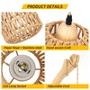 Frideko Plug in Wall Sconces Set of Two Hand Woven