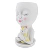 Face Flowerpot Fadeless Resin Head Planter DIY Decorative Adorable Succulent