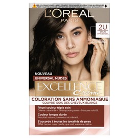 L’Oréal Paris L'Oréal Paris - Permanent Hair Coloring Kit - Ammonia Free - Covers 100% of White Hair - Excellence Universal Nudes Cream - Shade: Universal Brown (2)