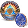 Leafence Sunshine Seaside Lighthouse Sobriety Coin Commemorative Coin Recovery Addiction NA AA Chips and Medallions Narcotics Alcoholics Anonymous Gifts (Sunshine Seaside Lighthouse, 0 Years)