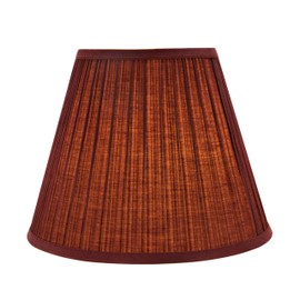 Aspen Creative 33052 Transitional Pleated Empire Shaped Spider Construction Lamp Shade in Burgundy, 13" wide (7" x 13" x 10")