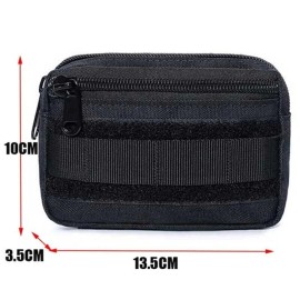 Unbranded Tactical Molle Pouch Utility EDC Nylon Gadget Hanging Waist Bag Gear Tool Bag - Mini Admin Pouch