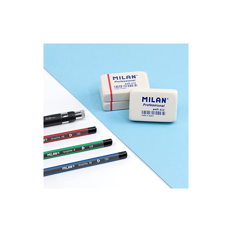 MILAN Caja 12 Gomas Professional Soft 412, Envueltas Individualmente