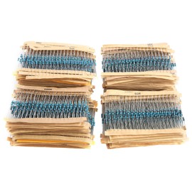 3120Pcs 1/4W Metal Film Resistors Silver Alloy 156 Types for Radio Electronic Equipment