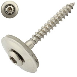 Pack of 50 Plumber Screws with EPDM Sealing Washer - 20 mm - Hexalobular TX - 4.5 x 50 mm DIN7995 Stainless Steel A2 V2A - SC-Normteile