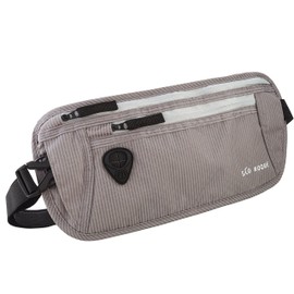 SAO ROQUE ® Bum Bag for Men and Women, Passport Case, Belt Bag, Travel Gadgets with RFID Blocker, Hip Bag, Stylish, Money Belt, Flat, Silver-Grey (XL), money belt