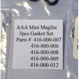 MagLite 5 pcs Gasket Set For AAA Mini Maglte 2 Cell Flashlights