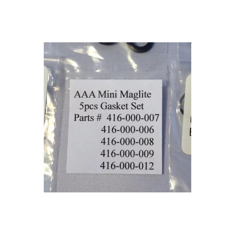 MagLite 5 pcs Gasket Set For AAA Mini Maglte 2