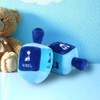 Aviv Judaica Stuffed Plush Dreidel with Rattle for Hanukkah -