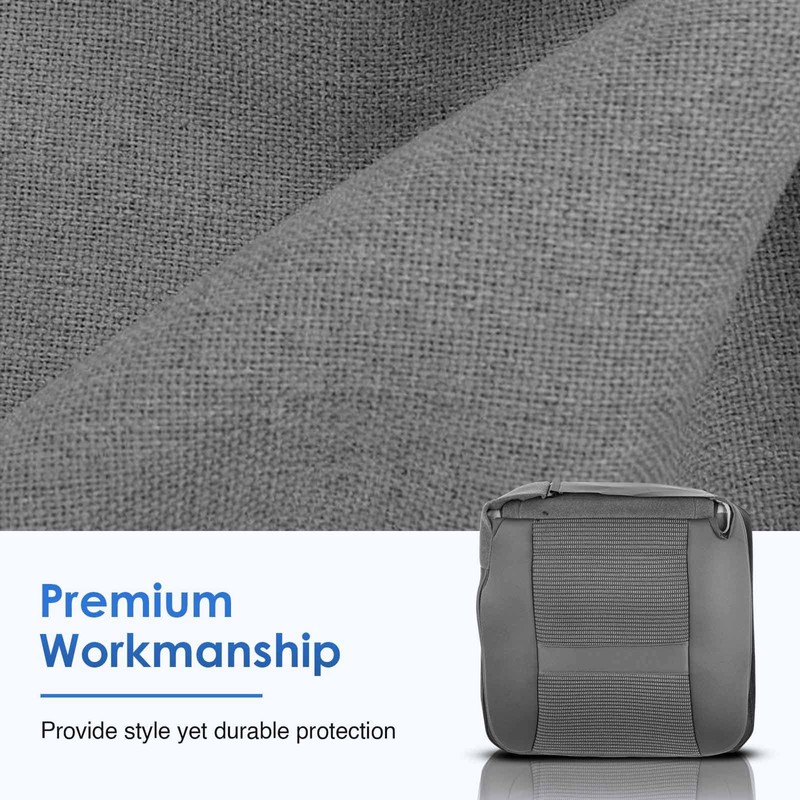 A-Premium Grey Seat Cover Compatible with Dodge Ram 2500 3500