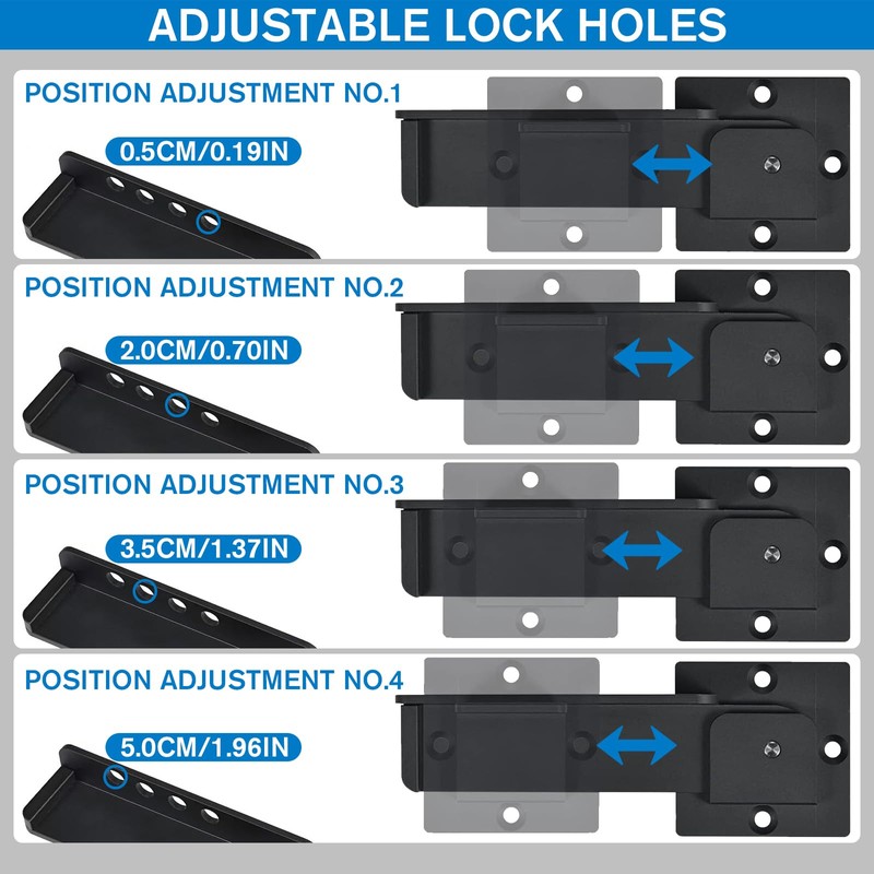 ZZBUY 7.5" Flip Gate Latch Lock, Heavy Duty Adjustable Door