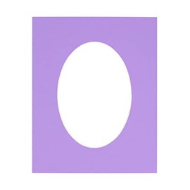 CountryArtHouse Light Purple Acid Free 14x18 Oval Picture Frame Mat with White Core Bevel Cut for 12x16 Pictures - Fits 14x18 Frame - Pack of 1 Matboard