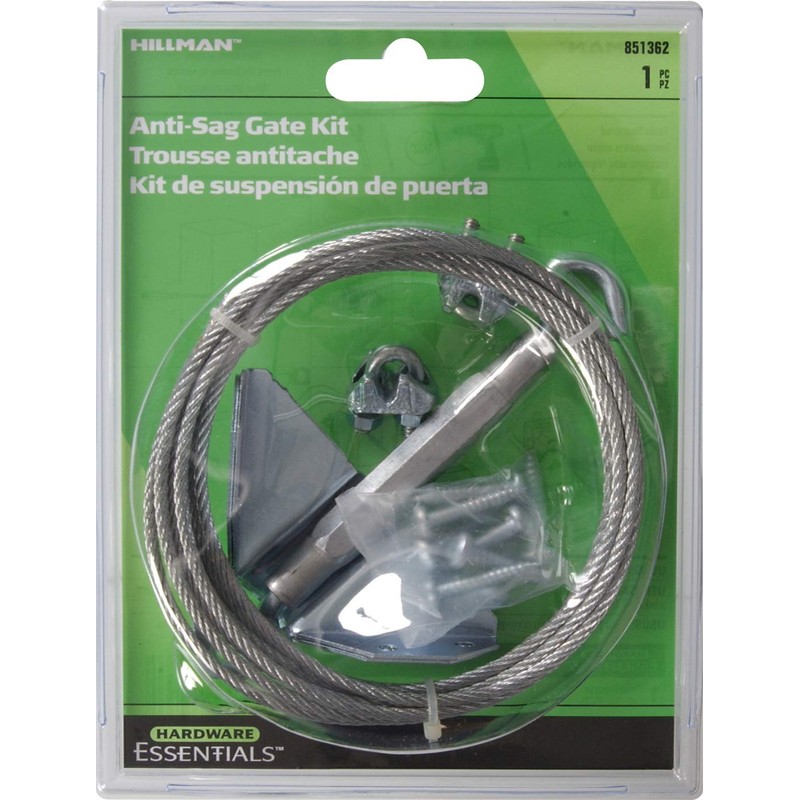 Hardware Essentials 851362 Anti-Sag Gate Kit, Hardware Kit, Steel, Zinc