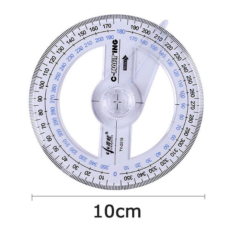 2PCS 360 Degree Angle Measure Circle Protractor 360 Degree Protractor