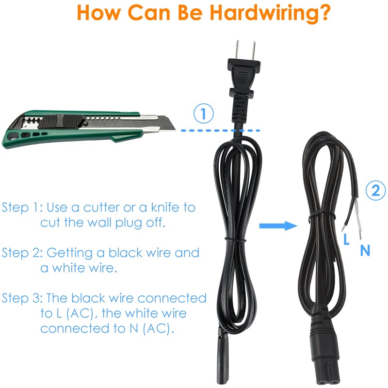 Transformer for Under Cabinet LED Puck Lighting Kit, Hardwired or
