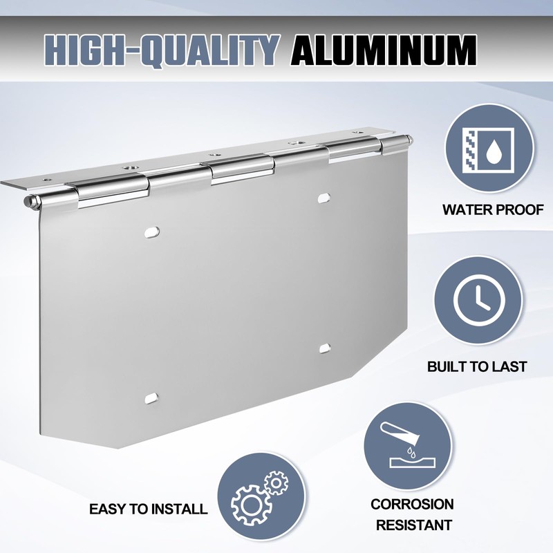 Blulu Hinged License Plate Holder Aluminum Flip up License Plate