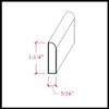 EWBS16 Baseboard Shoe 1-1/4" Tall x 5/16" Flat with Radius.