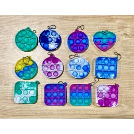 Unbranded Mini Keychain 12pack Pop Fidget Bubble Popper Stress Autism Sensory FREE SHIP