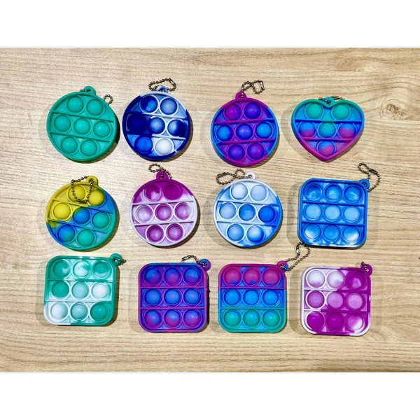 Unbranded Mini Keychain 12pack Pop Fidget Bubble Popper Stress Autism